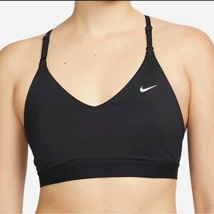 Nike Indy Black V‑Neck Sports Bra with Adjustable Straps